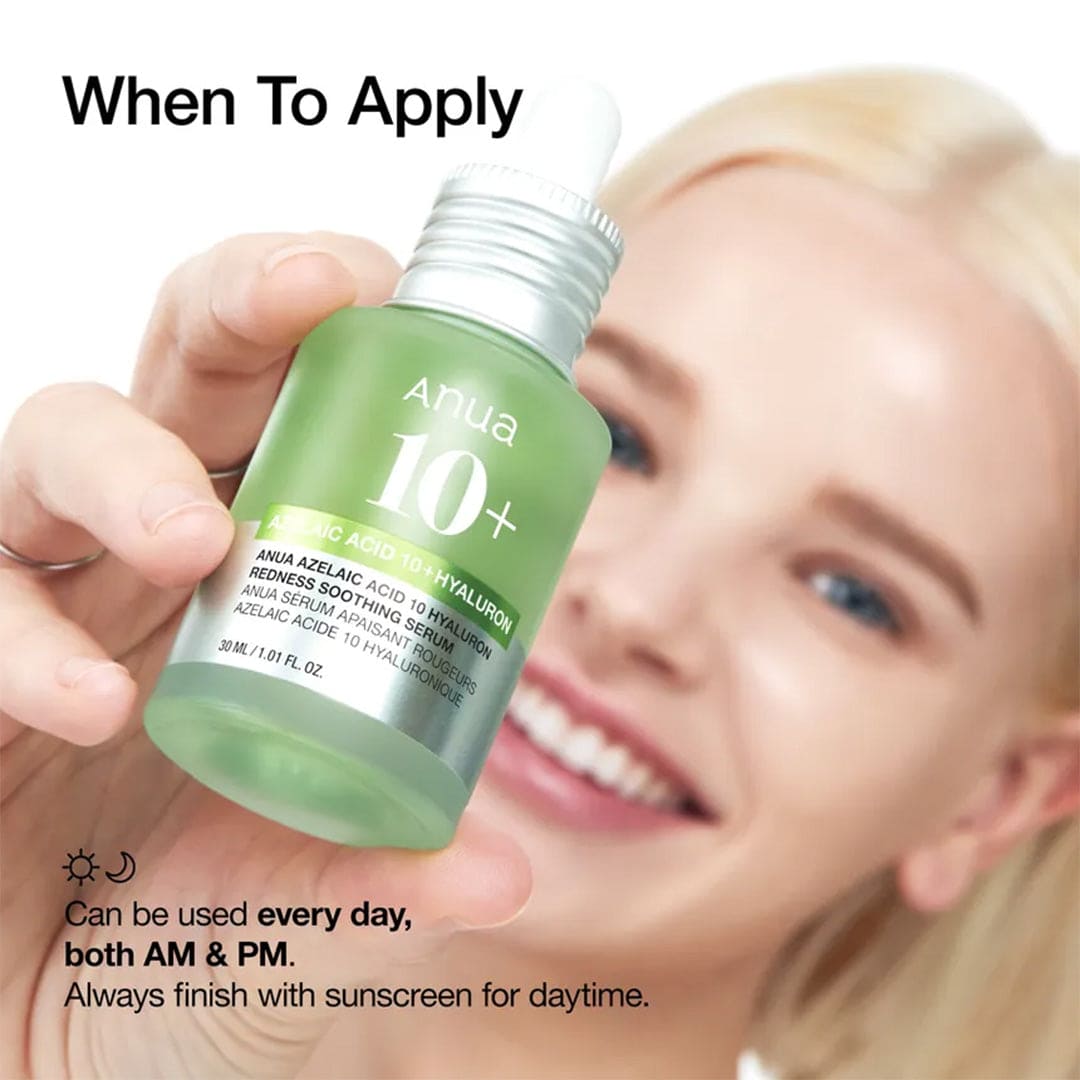 Anua Azelaic Acid 10% + Hyaluronic Acid Redness Relief Soothing Serum, 30ml