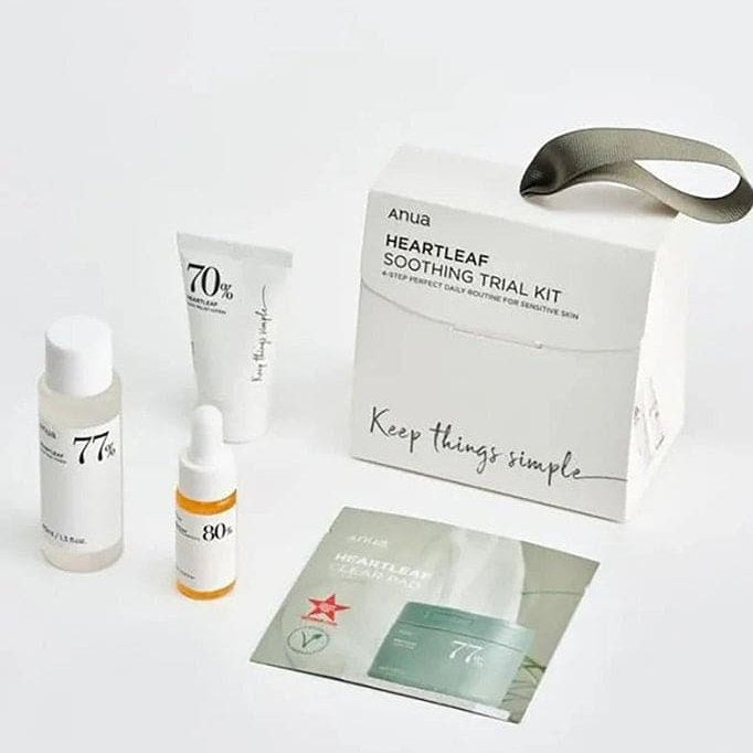 Anua Heartleaf 4-Step Daily Soothing Skincare Trial Kit