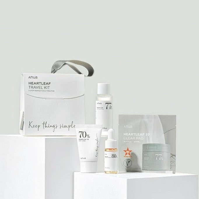 Anua Heartleaf 4-Step Daily Soothing Skincare Trial Kit