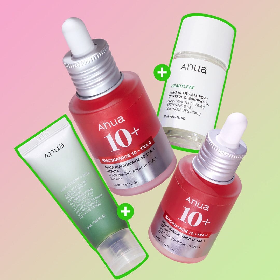Anua Heartleaf Pore Control Cleansing Oil and TXA Dark Spot Correcting Serum Combo Set