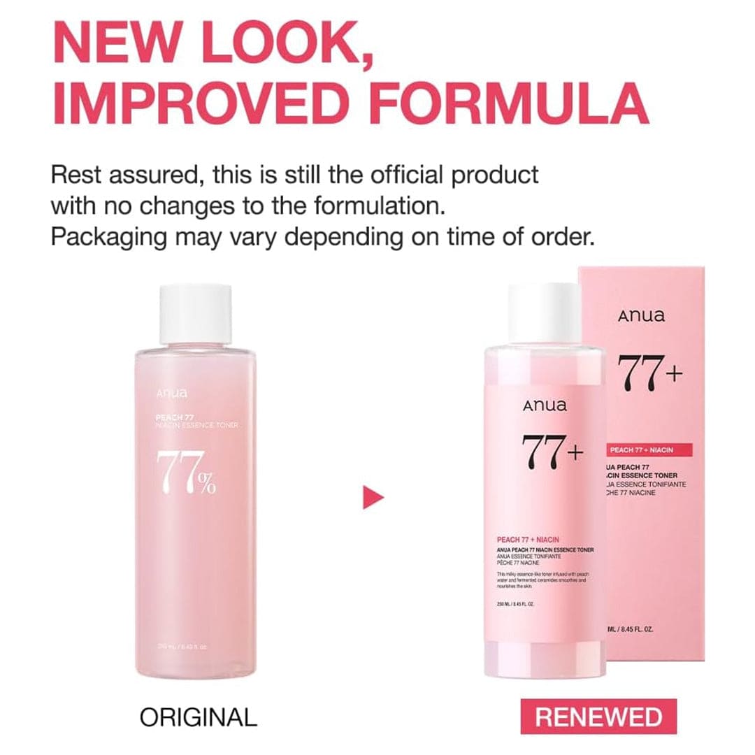 Anua Peach 77% Niacinamide Essence Toner for Brightening and Hydration - 250ml