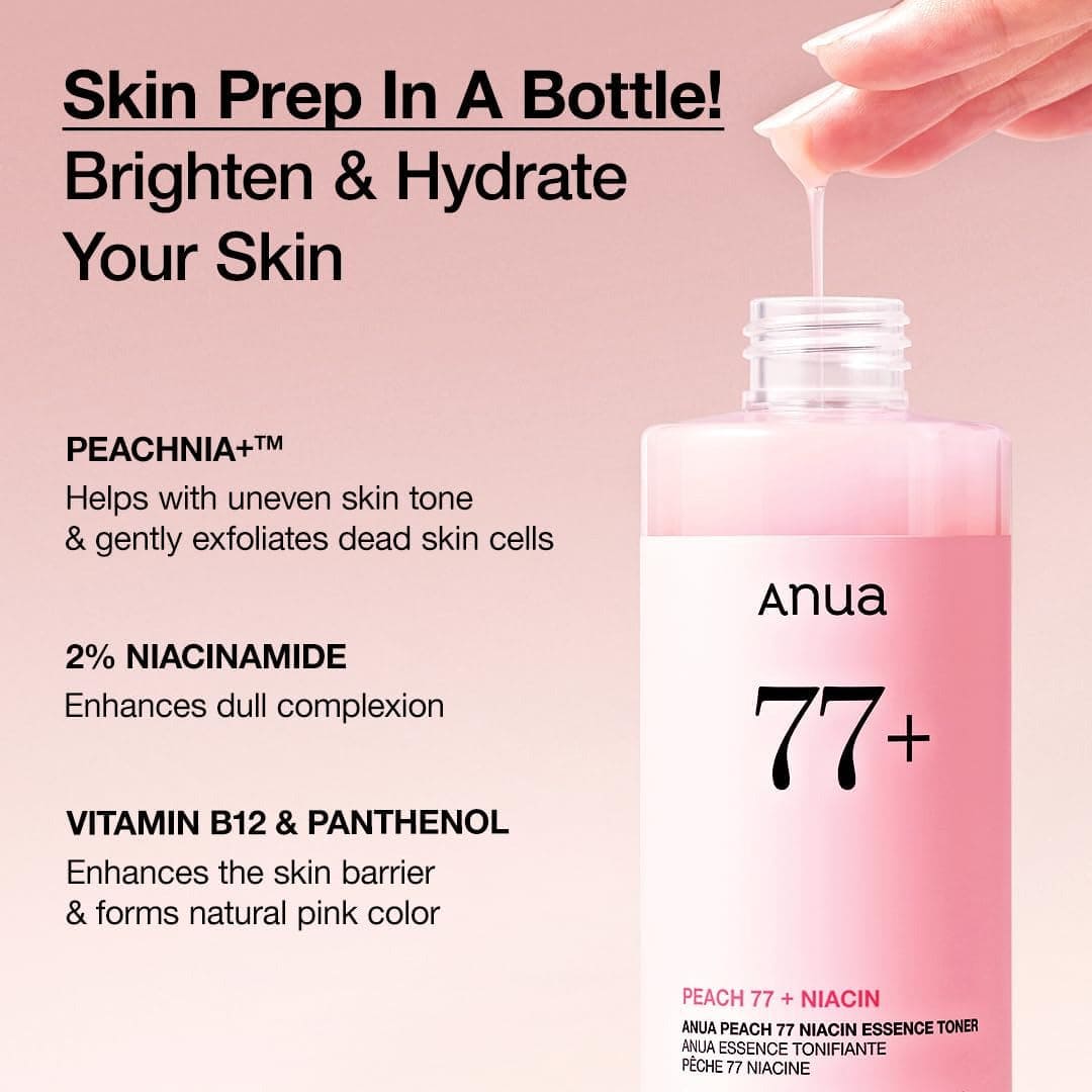 Anua Peach 77% Niacinamide Essence Toner for Brightening and Hydration - 250ml