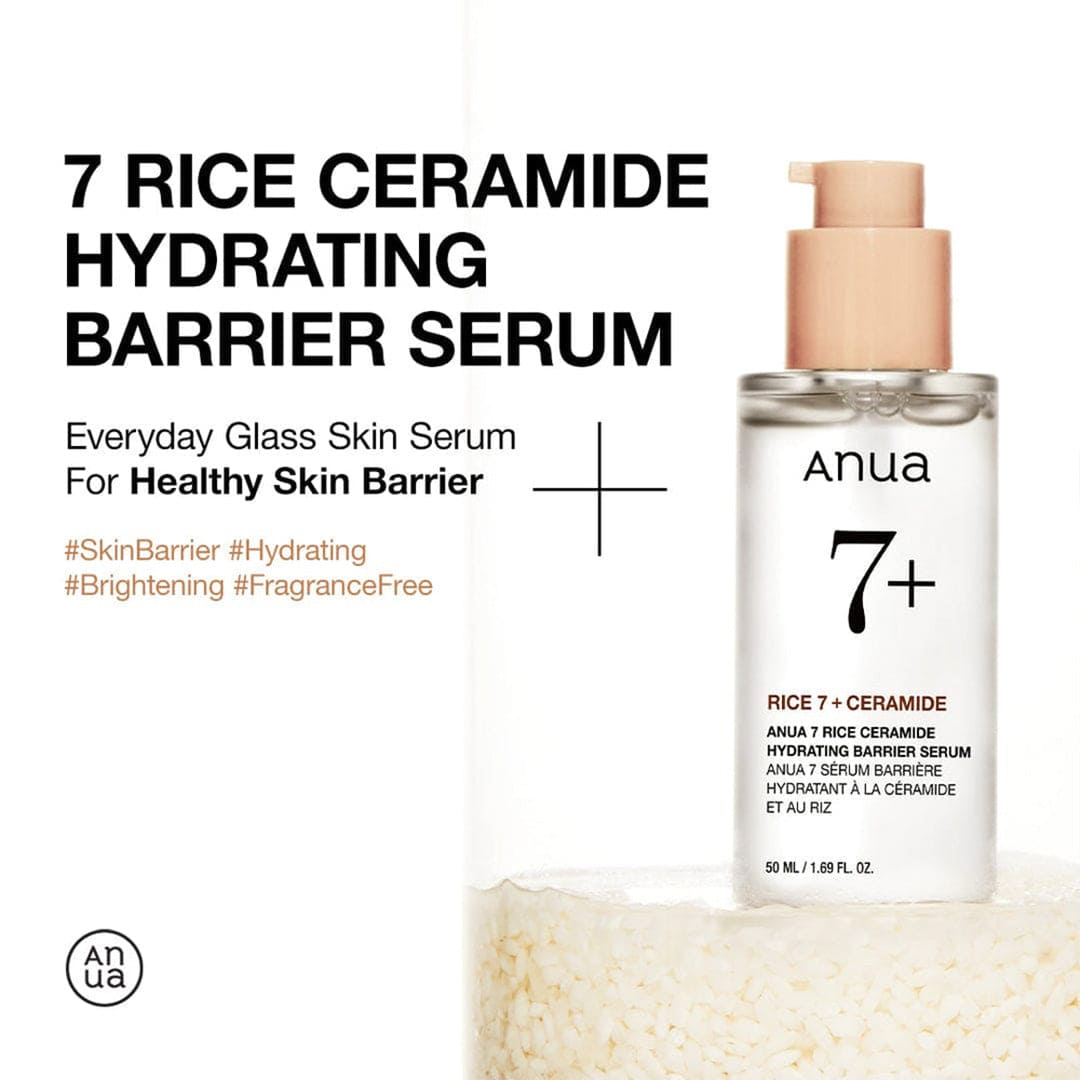 Anua Rice Ceramide 7 Hydrating Barrier Serum - 50ml - Deep Moisturizing Facial Treatment