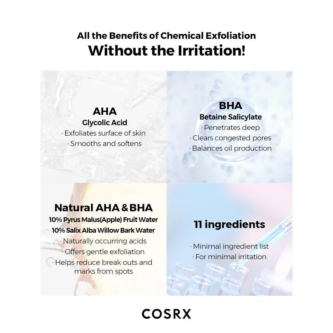 AHA/BHA Clarifying Treatment Toner for Exfoliation and Pore Refinement