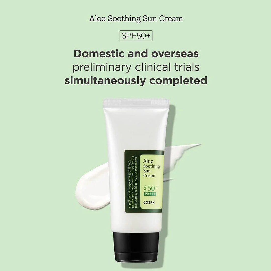 COSRX Aloe Soothing Sun Cream SPF50+ PA+++ Moisturizing Sunscreen