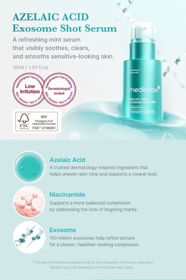 Medicube Azelaic Acid Exosome Shot 7500 Pore Refining Serum - 30ml