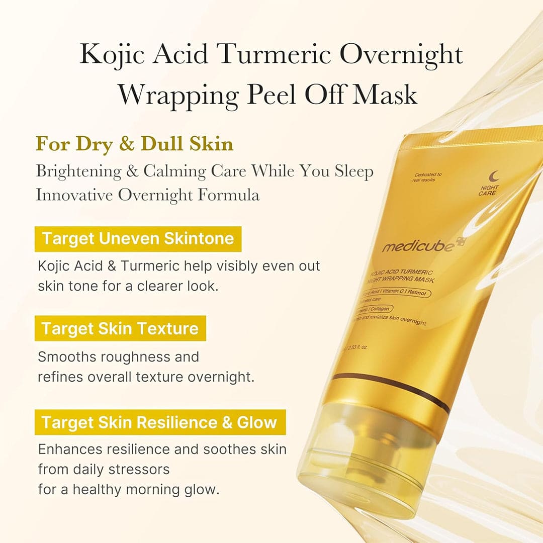 Medicube Kojic Acid & Turmeric Brightening Night Wrapping Mask - 75ml