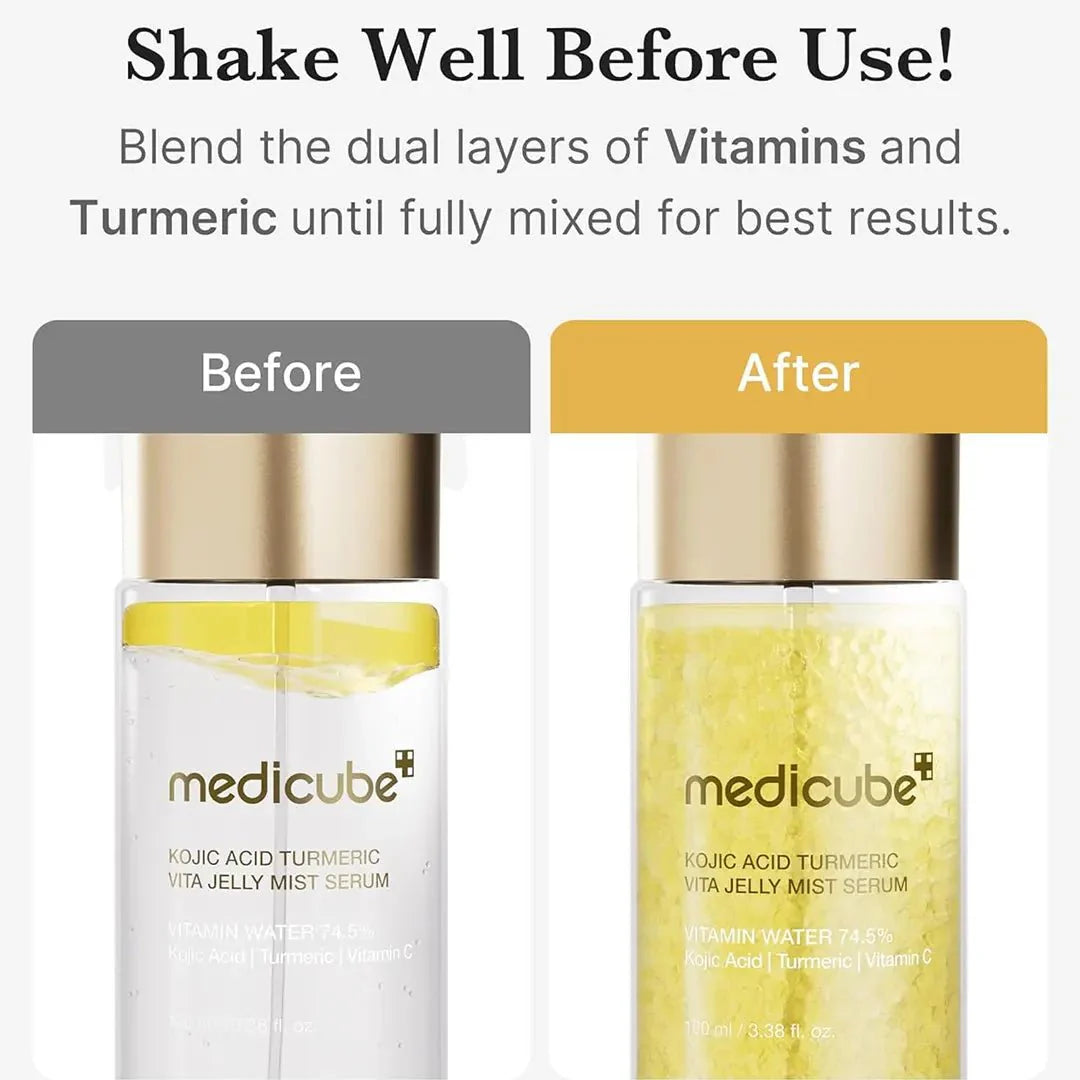 Medicube Kojic Acid and Turmeric Vita Jelly Mist Serum - 100ml Brightening Facial Spray