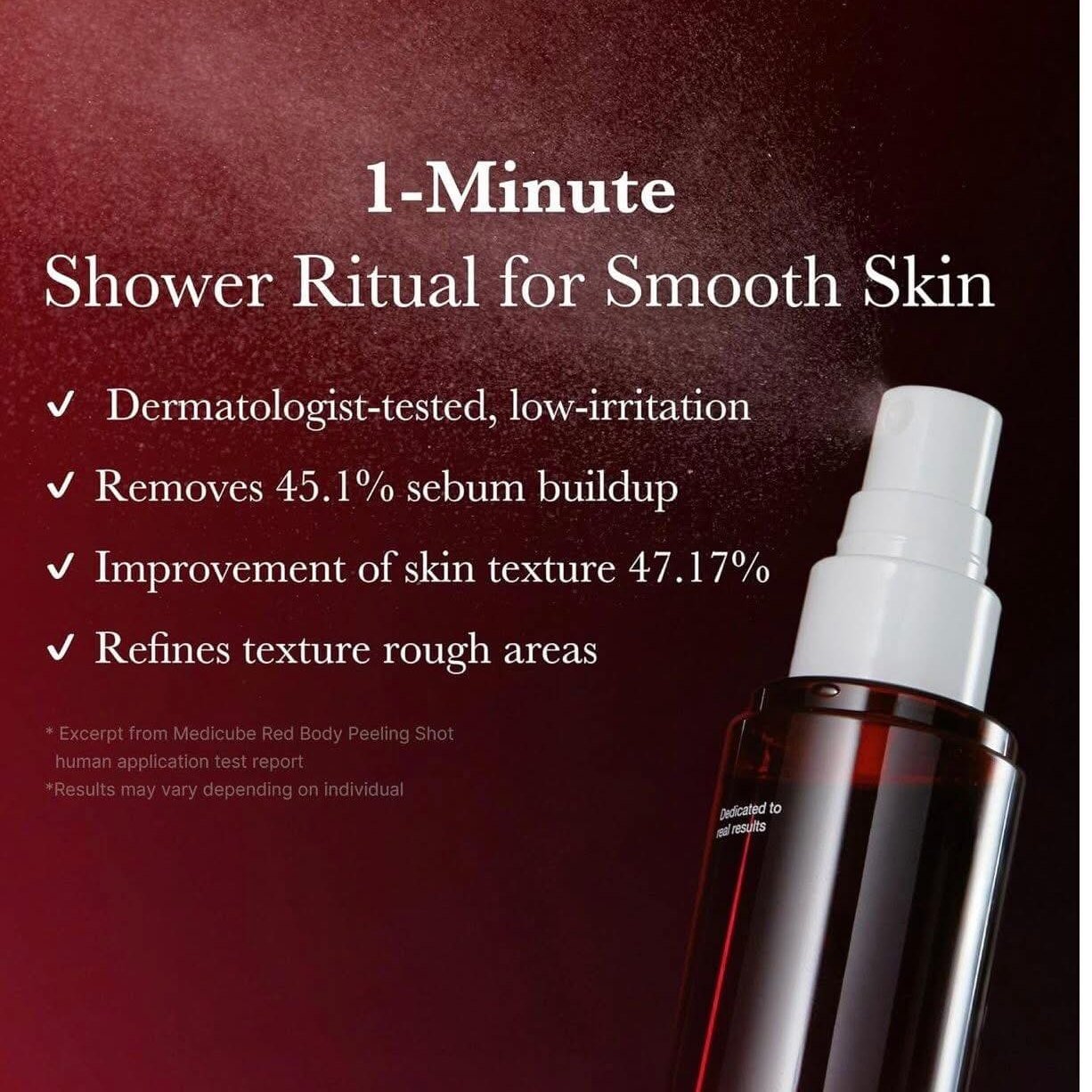 Medicube Red Acne Body Peeling Shot - 110g - Exfoliating Body Treatment for Acne-Prone Skin