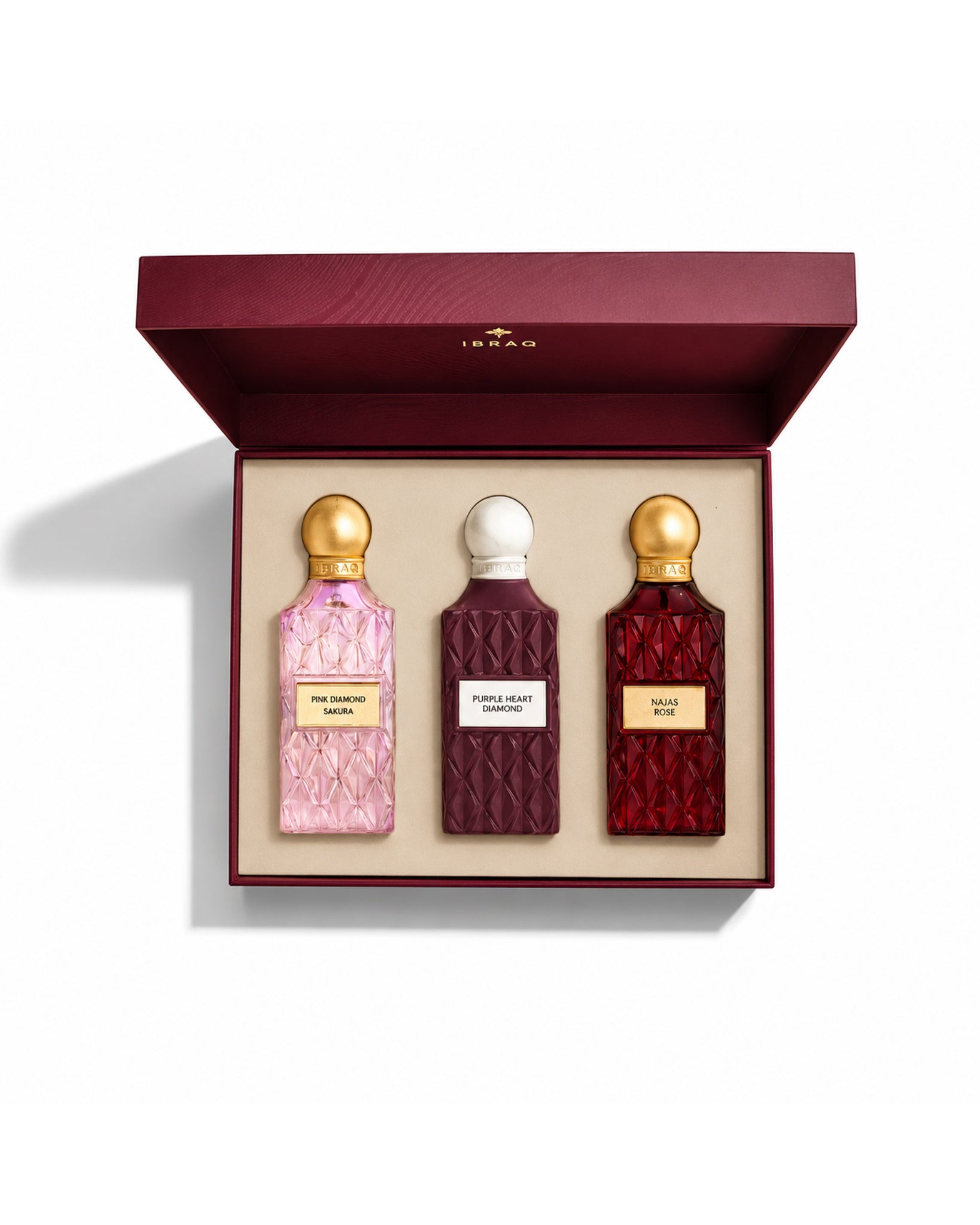 Ibrahim Al Qurashi Maroon Diamond Fragrance Gift Set